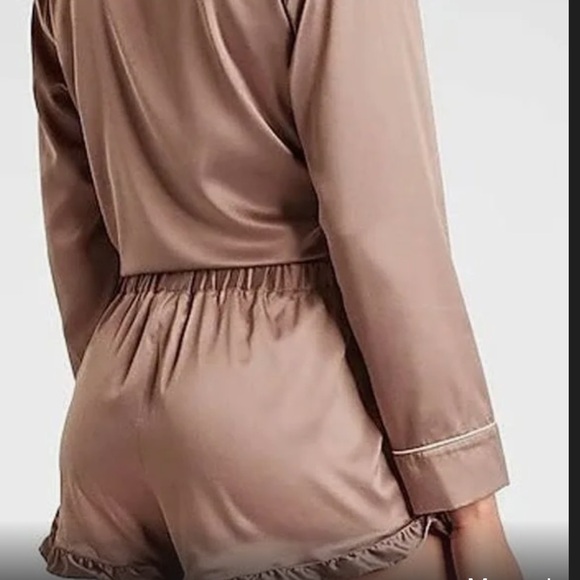 Express Intimates Satin Ruffle Sleep Shorts - Picture 2 of 3